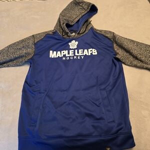 Fanatics Blue and Gray Maple Leafs Hoodie
